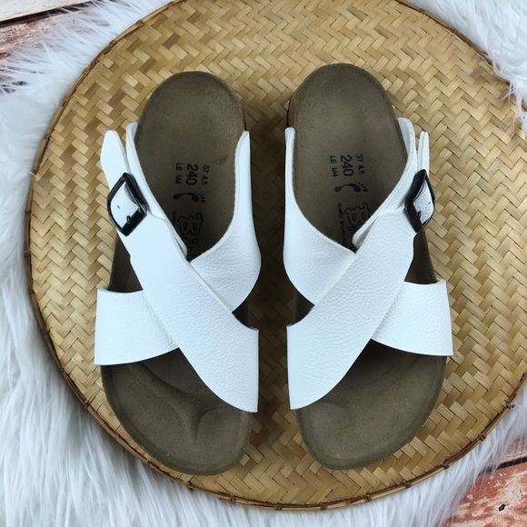 Birkenstock Shoes - NEW birkenstock white leather sandals